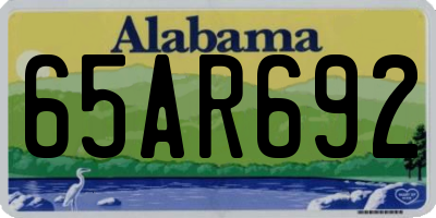AL license plate 65AR692