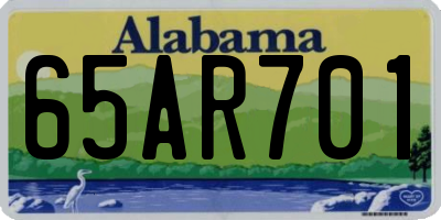 AL license plate 65AR701