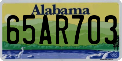 AL license plate 65AR703
