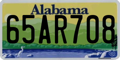 AL license plate 65AR708