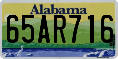 AL license plate 65AR716
