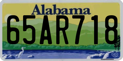 AL license plate 65AR718