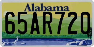 AL license plate 65AR720