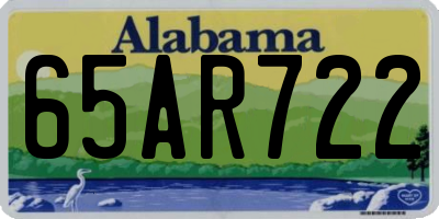 AL license plate 65AR722