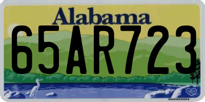 AL license plate 65AR723
