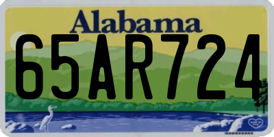 AL license plate 65AR724