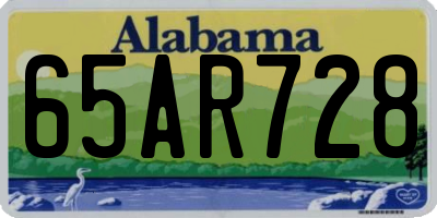 AL license plate 65AR728
