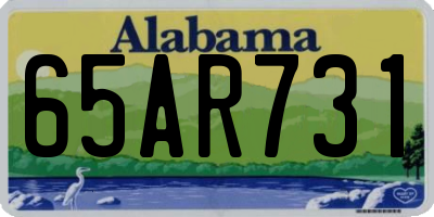 AL license plate 65AR731