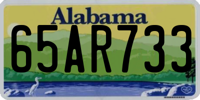 AL license plate 65AR733