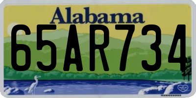 AL license plate 65AR734