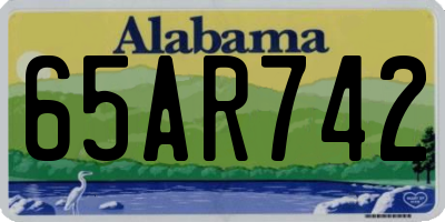 AL license plate 65AR742
