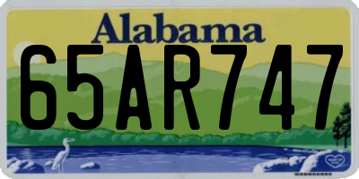 AL license plate 65AR747