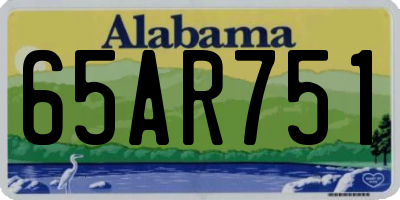 AL license plate 65AR751