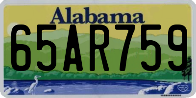 AL license plate 65AR759
