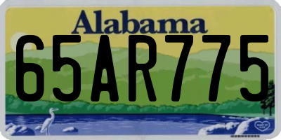 AL license plate 65AR775