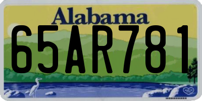 AL license plate 65AR781