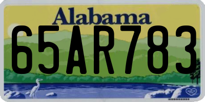AL license plate 65AR783