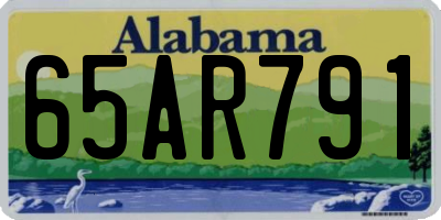 AL license plate 65AR791