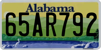 AL license plate 65AR792