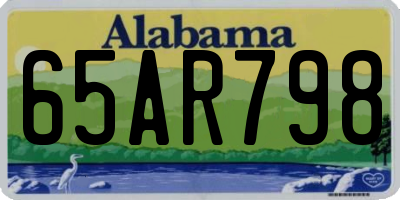 AL license plate 65AR798