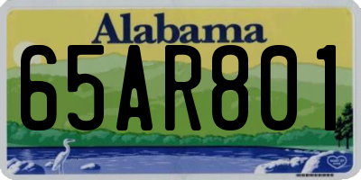 AL license plate 65AR801