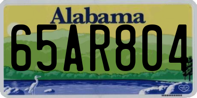 AL license plate 65AR804