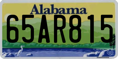 AL license plate 65AR815