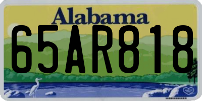 AL license plate 65AR818