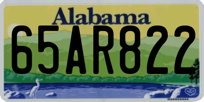 AL license plate 65AR822