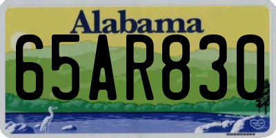 AL license plate 65AR830