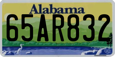 AL license plate 65AR832