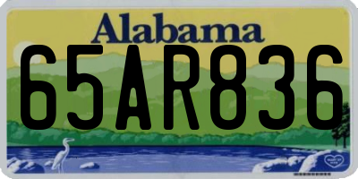 AL license plate 65AR836