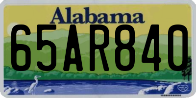 AL license plate 65AR840