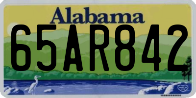 AL license plate 65AR842