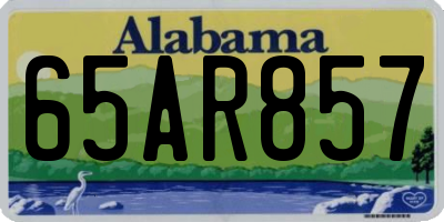 AL license plate 65AR857