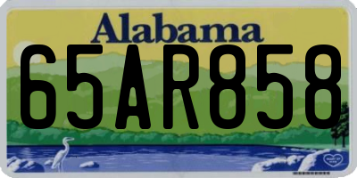 AL license plate 65AR858