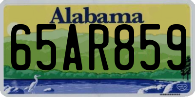 AL license plate 65AR859