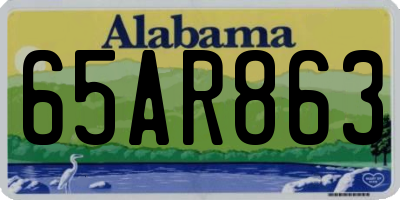 AL license plate 65AR863