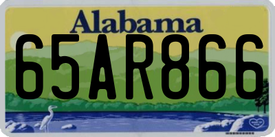 AL license plate 65AR866