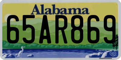 AL license plate 65AR869