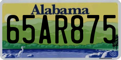 AL license plate 65AR875