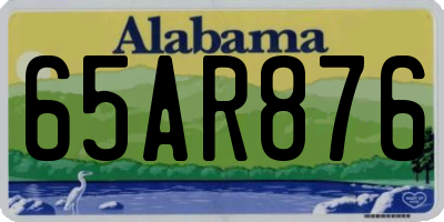 AL license plate 65AR876