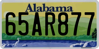 AL license plate 65AR877