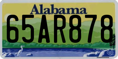 AL license plate 65AR878