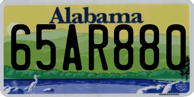 AL license plate 65AR880