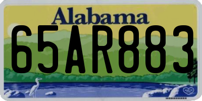 AL license plate 65AR883