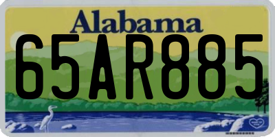 AL license plate 65AR885