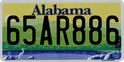 AL license plate 65AR886