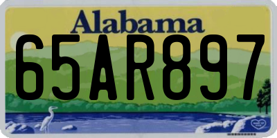 AL license plate 65AR897