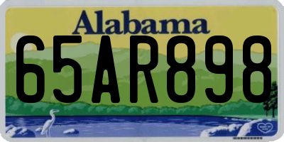 AL license plate 65AR898